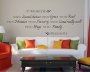 In This House Quotes Wall Decal Family Vinyl Art Stickers